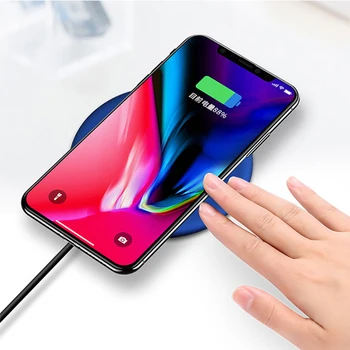 

New Ultra-thin Wireless Charger for Samsung Apple DC 9V High Effect Fast Charging Circular Wireless Charger