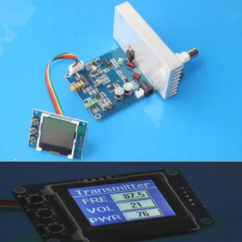 

15W FM Transmitter PLL Stereo audio 76-108 MHz frequency Digital LCD display Radio broadcast Station Receiver 1-15W adjustable