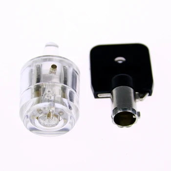 

Free Shipping Locksmith 7 Pin Transparent Tubular Lock for Practice,Professional Locksmith Traning Set Picking