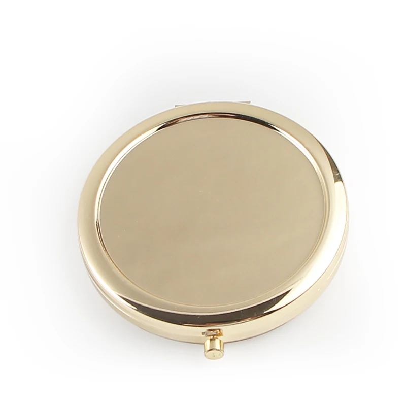 Round Mirror Compact Blank Plain gold Colour For DIY gift mirror
