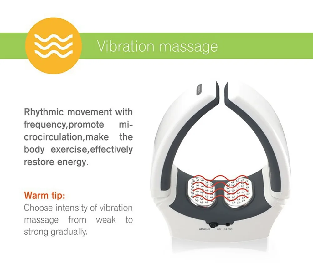 High Quality Wireless Remote Control Neck Massage Cervical Therapy Instrument Magnetic Therapy Vibration Far Infrared Heating-2