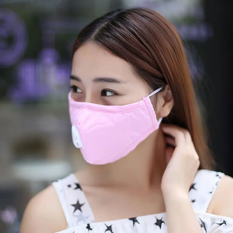 Взрослых PM2.5 пыли маски Анти-дымка хлопковая маска рот заглушить с выдох клапан фильтр