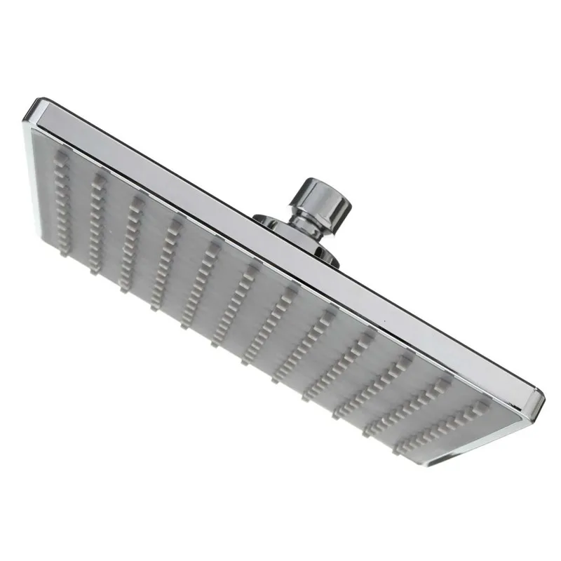 New 8 Inches Top Spray Showerhead Bathroom Rainfall High Pressure Rain Shower Head Single Head Oversized Square Panel