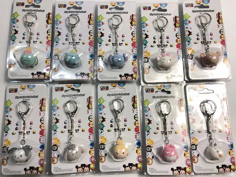 

10pcs/lot Tsum Tsum Toys Keychains Cute Dolls Action Figures Minnie Mickey Cute Cat Toys for Children Kids Key Chains Decor