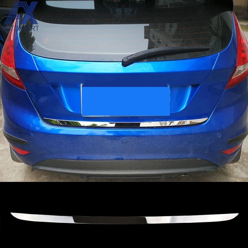 

AX Rear Trunk Door Cover Tailgate Trim Sticker For Ford Fiesta Hatchback 2009-2017 Chrome Tail Gate Molding Accent Styling Strip