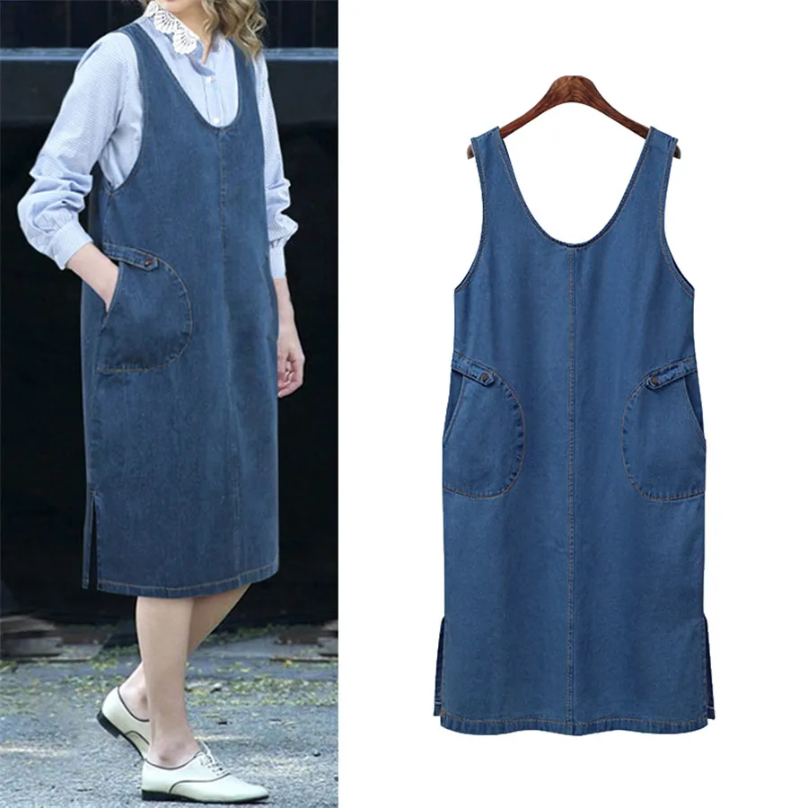 straight denim dress