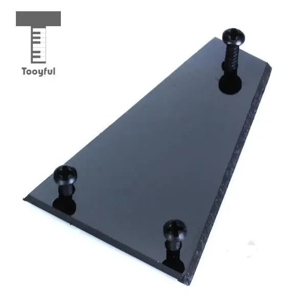 

Tooyful High Quality PVC 1Pc Truss Rod Cover &3Pcs Mounting Screws for Professional Electric Bass Guitar Parts Accessory Black