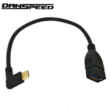 DANSPEED USB 3 1 Type C Angle Male to USB 3 0 A Female OTG Data
