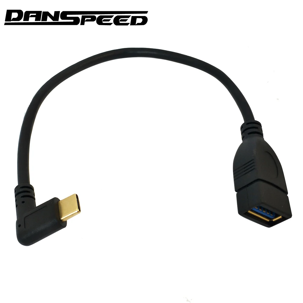 DANSPEED USB 3 1 type C угловой штекер 0 A Женский OTG Кабель адаптер для передачи данных|usb male