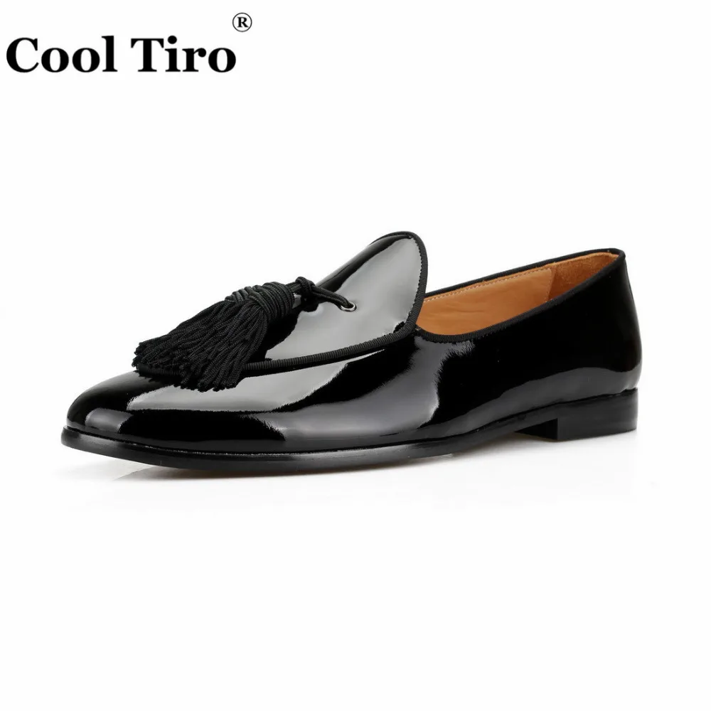 black Patent leather Loafers tassel Dress shoes (8)