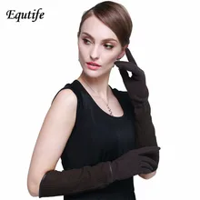 Модные женские туфли в стиле пэчворк шерсть кролика Прихватки для мангала длинное однотонное Цвет локоть перчатки Элегантные Дизайнерские Утепленная одежда Варежки для девочки a3005