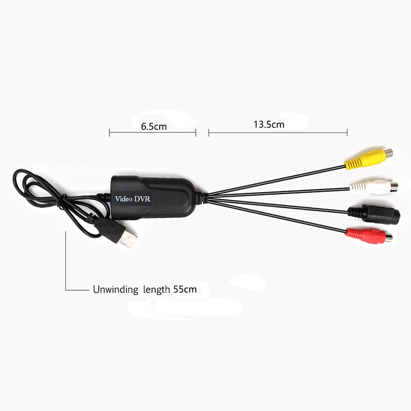 Карта видеозахвата USB 2 0 не требует установки накопителя CVBS/AV & S Video на для VHS камер