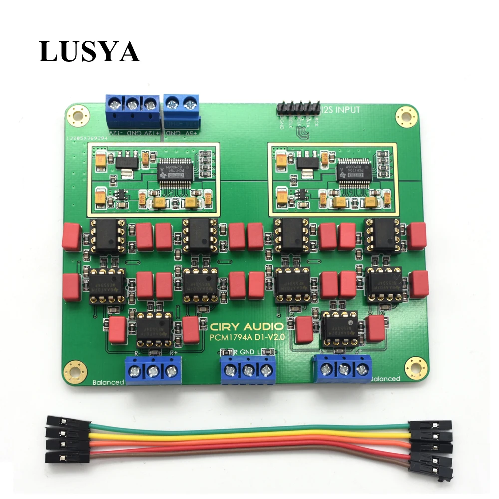 Lusya новейший Hi Fi параллельный PCM1794A DAC аудио декодер собранная плата 24 бит 192