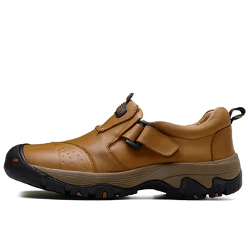 

Men HIking Shoes Genuine Leather zapatos Waterproof Trekking Sport Shoes Antiskid Cold-Proof Outdoor Adventure Sneakers