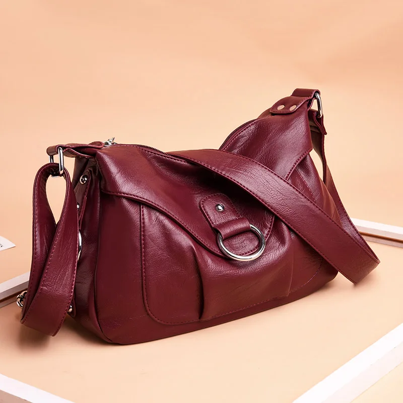 2018 Women Messenger Bags High Quality Leather Shoulder Bag Female Sac a Main Vintage Ladies Bag Crossbody Bags For Women Bolsas