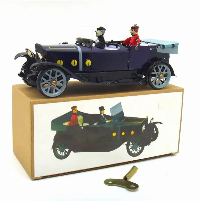 

Home decoration Retro convertible car Tin toy Classic Clockwork Wind Up Car Model Collection Tin Toy For Kids Collectible Gift