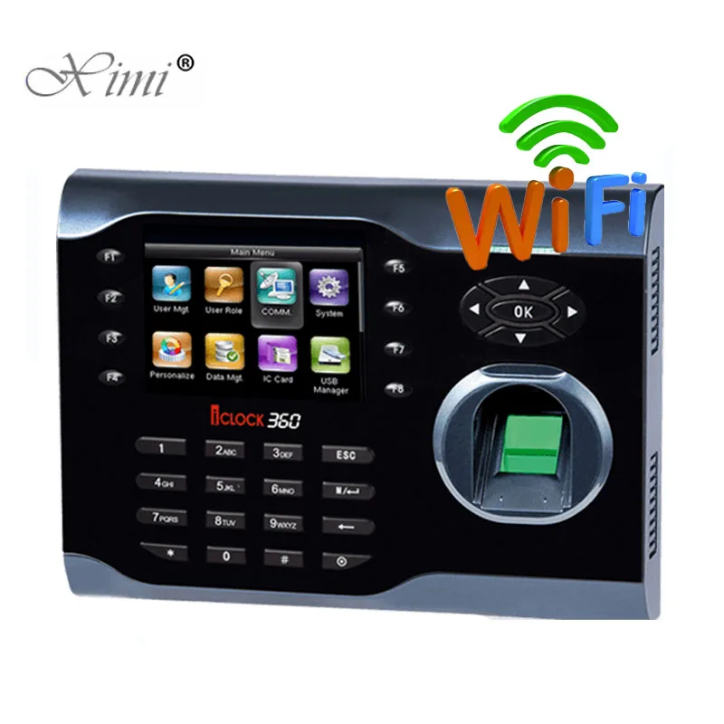 ZK Iclock360 WIFI TCP/IP USB отпечаток пальца посещаемость времени Linux система