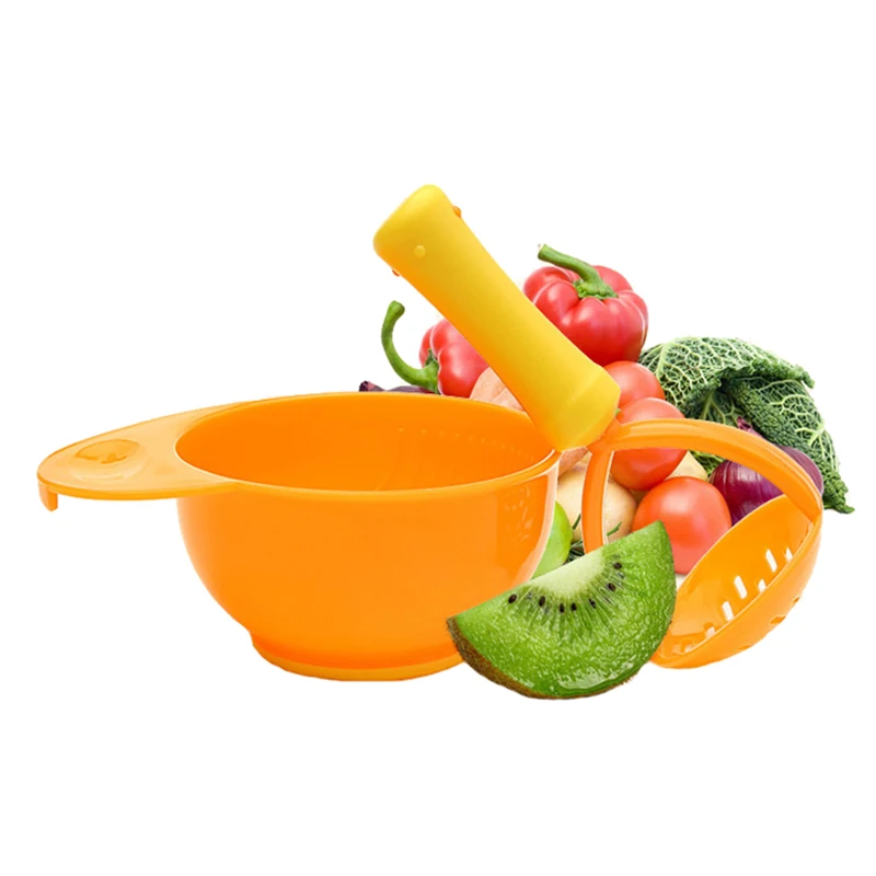 Baby BPA Free Food Mills Grinding Bowl Infants Manual Fruit Processor Tools Children Hand Feeding Food Grind Making Bowl MY0021 (4)