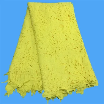 

2019 high quality African lace fabric For Dress guipure lace nigerian Water soulble Lace Fabric for party dress.5yards/lot