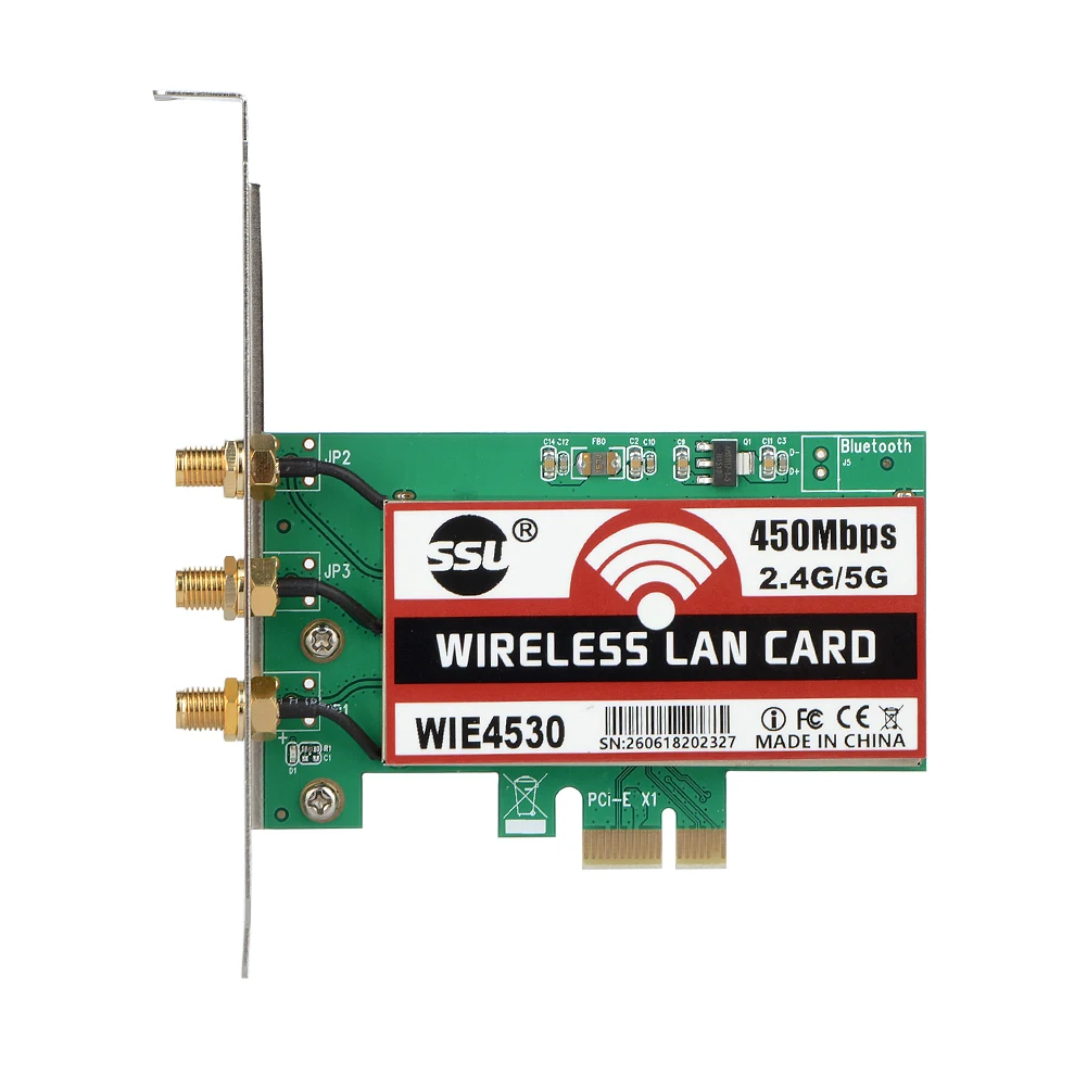 802,11 b/g/n 450 Мбит/с Беспроводной wi-fi PCI-Express адаптер сетевой карты + антенны Desktop карты для ноутбука Windows 7/8/10/XP MACOS