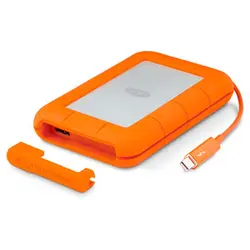 LaCie Rugged RAID, 4000 ГБ, 2,5 ", usb type-A, 3,0 (3,1 Gen 1), питание от USB, оранжевый, серебристый