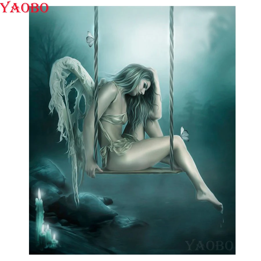 

Fantasy art,diy diamond embroidery crying angel diamond painting full drill square 5d cross stitch mosaic picture of rhinestones