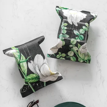 

Rectangular Paper Facial Tissue Box Cover Holder for Bathroom Pony Floral Printed Bedroom Dressers Desks and Table 24x18cm