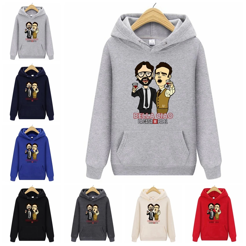 

Spring Game Hooded La Casa De Papel House Of Paper Money Heist Short Games Jacket Women Hoodies Men's Sweatshirts JJ5255