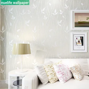 

Plant line leaf pattern self-adhesive wallpaper non-woven self-adhesive wallpaper bedroom living room TV background wall sticker