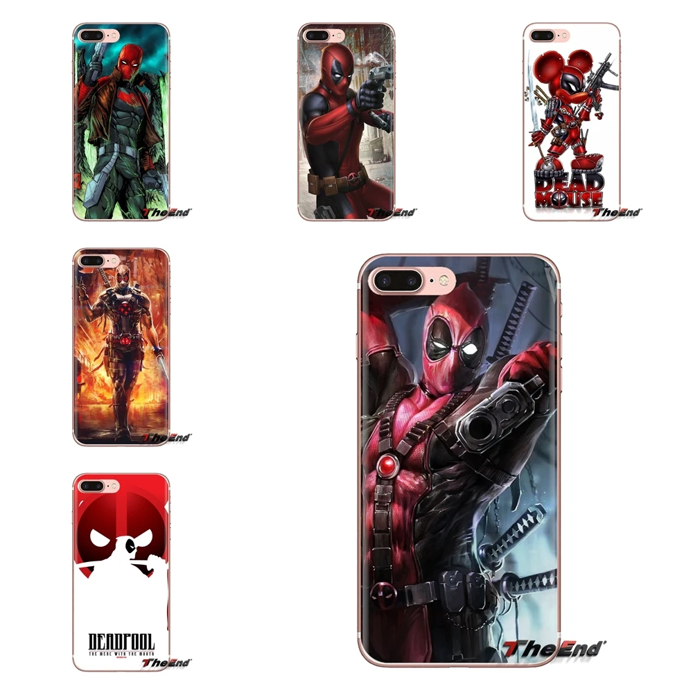 DC Comic Deadpool For iPod Touch Apple iPhone 4 4S 5 5S SE 5C 6 6S 7 8 X XR XS Plus MAX Transparent Soft Shell Covers |