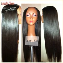 Hotsale Italian Yaki Upart Wig Virgin Hair Generous Long Yaki Straight U Part Wig Brazilian U Part Human Hair Wigs Yaki Straight
