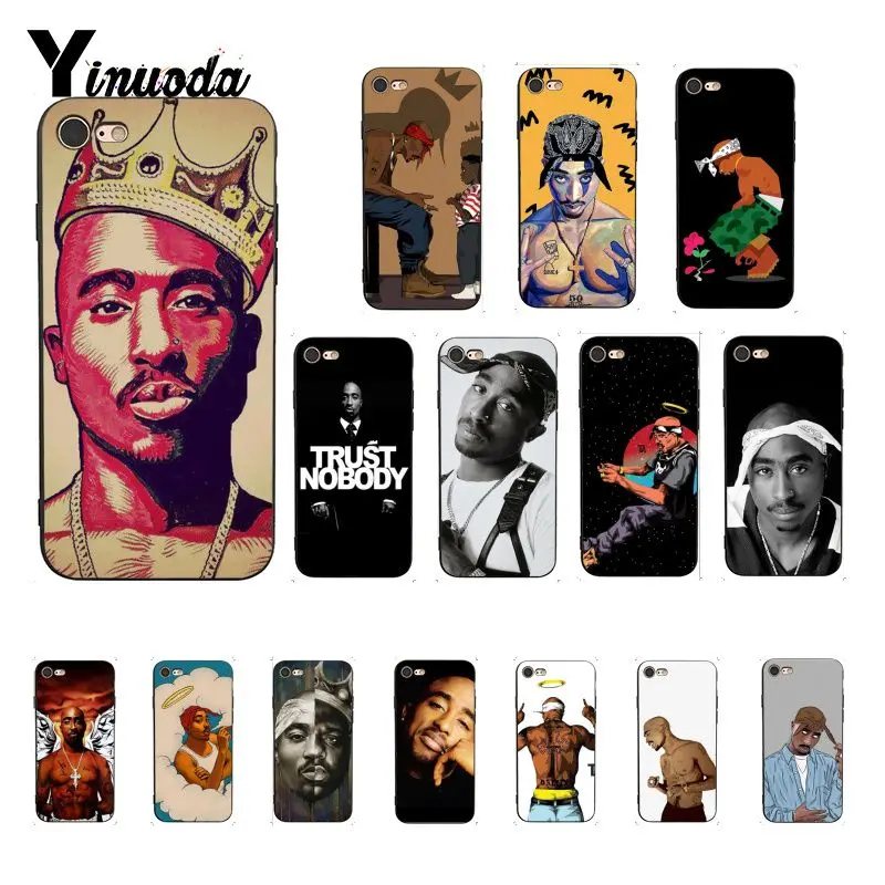 Yinuoda 2Pac Tupac Shakur чехол для iPhone 5 5Sx 6 7 7plus 8 8Plus X XS MAX XR 10 Fundas Capa | Мобильные телефоны и
