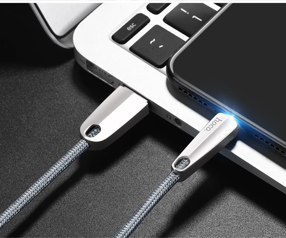 HOCO usb кабель для iphone X 11 Pro Max 8 7 6 ipad mini smart power off светодиодный кабель для быстрой зарядки зарядное устройство для телефона адаптер для передачи данных