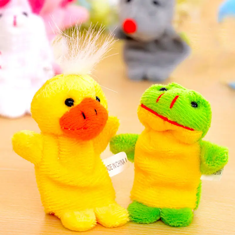10 шт., милые Мультяшные зоологические животные пальчиковые игрушки из плюша, игрушки для детей, куклы для детей, пальчиковые куклы для мальчиков и девочек, игрушки для детей