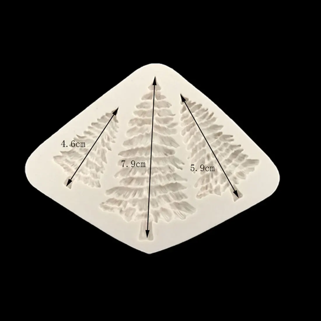 

Practical 3D Cookings for Cake Silicone 3 Holes Christmas Tree Shape Fondant Bread Biscuit Chocolate Mold Stencil