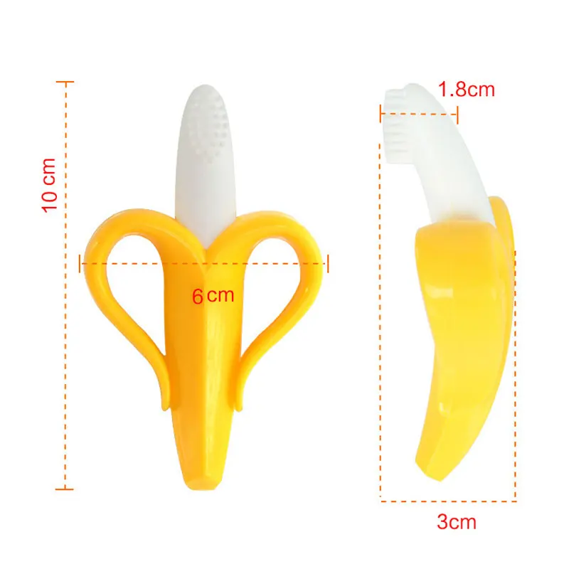 Handschuh Beißring für Babys Giraffe Banane Babyzahnbürste Fingerzahnbürste