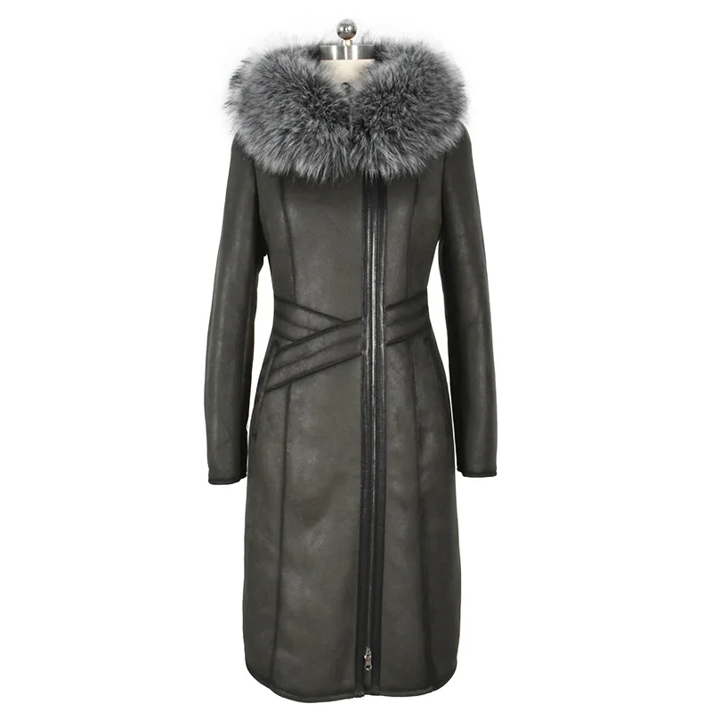 Women Winter Jacket Leather Jacket Winter Coat Women Parka Plus Size 7XL Long Leather Coat Fur Collar Zipper Hooded Coats 2018 AS02 (5)