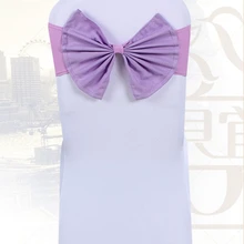 Фиолетовый цвет стул створки бабочка стиль галстук-бабочка лайкра пояс украшение для свадебного банкета стулья спандекс пояс