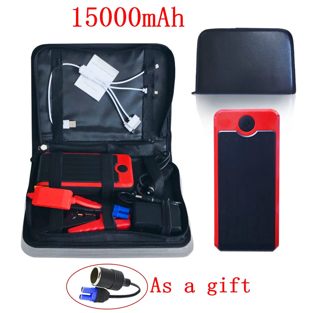 

2017 Promotion 15000mAh Super Capacity New Design Multi-Function 12V Car Jump Starter Booster Auto Battery Charger Power Bank