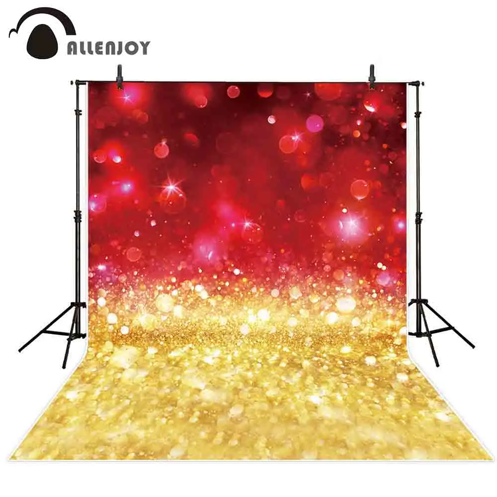 Allenjoy photo backdrop light spot fond snow glitter sparkle gold  professional 10x10ft Vinyl background pictures