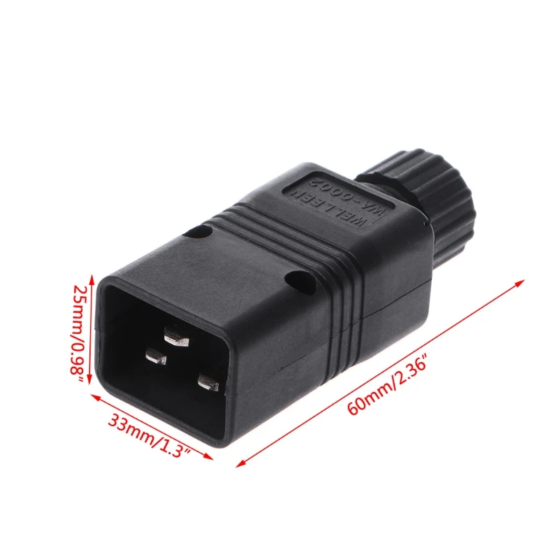 

New High quality IEC 320 C20 Male Connector Power AC Power Plug Computer 16A 250V