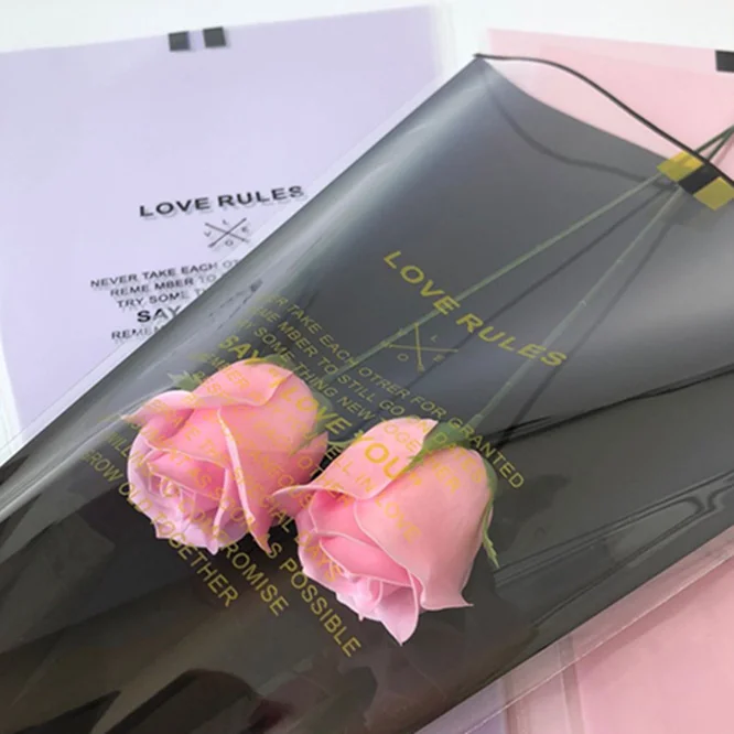 

50pcs/set Gorgeous Flower Paper Bags Packaging Box Waterproof Bouquet bag Gift Packaging Valentine's Day Wedding Decorations