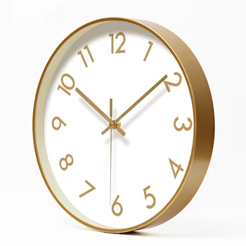 

12 Inch Wall Clock Nordic Household Mute Living Room Bedroom Minimalist Modern Decorative Wall Watch Quartz Round Clocks