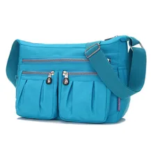 Для женщин сумка Водонепроницаемый нейлон Креста тела Сумки женщина Сумки на плечо мульти-карман сумка Bao Bolsa feminina M007