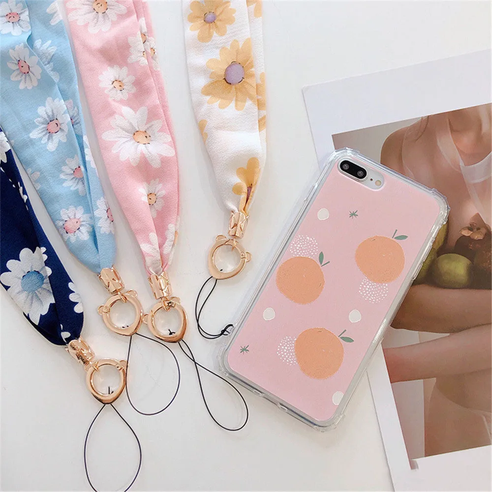 

Fashion Chiffon Wide Chocker Neck Strap Hang Rope for Keys ID Card Phone Straps Lanyard Badge Holder Key Chain Cute Ribbon