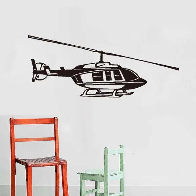 Helicopter Wall Stickers For Children Bedroom Nursery Wall Decor Vinyl