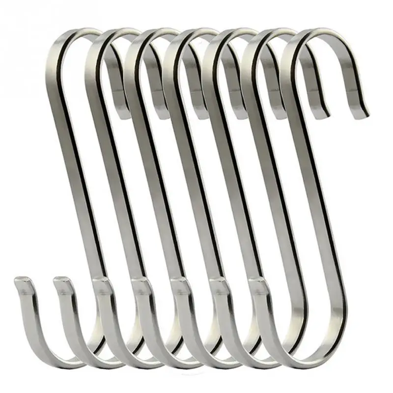 

6pcs S Shaped Hooks Kitchen Hanging Hanger Storage Holders Organizer Household Home Essential