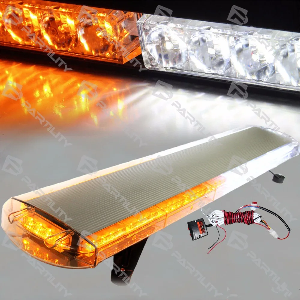 السماوي التربة خليج 88 led 48 بوصة سقف العنبر الطوارئ ضوء تحذير شاحنة ستروب السحب البيضاء