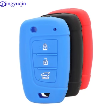 

jingyuqin 10p 3B Silicone Remote Key Shell Cover Case For Hyundai Solaris 2 Elantra i30 i35 i40 Tucson Kona 2015 2016 2017 2018
