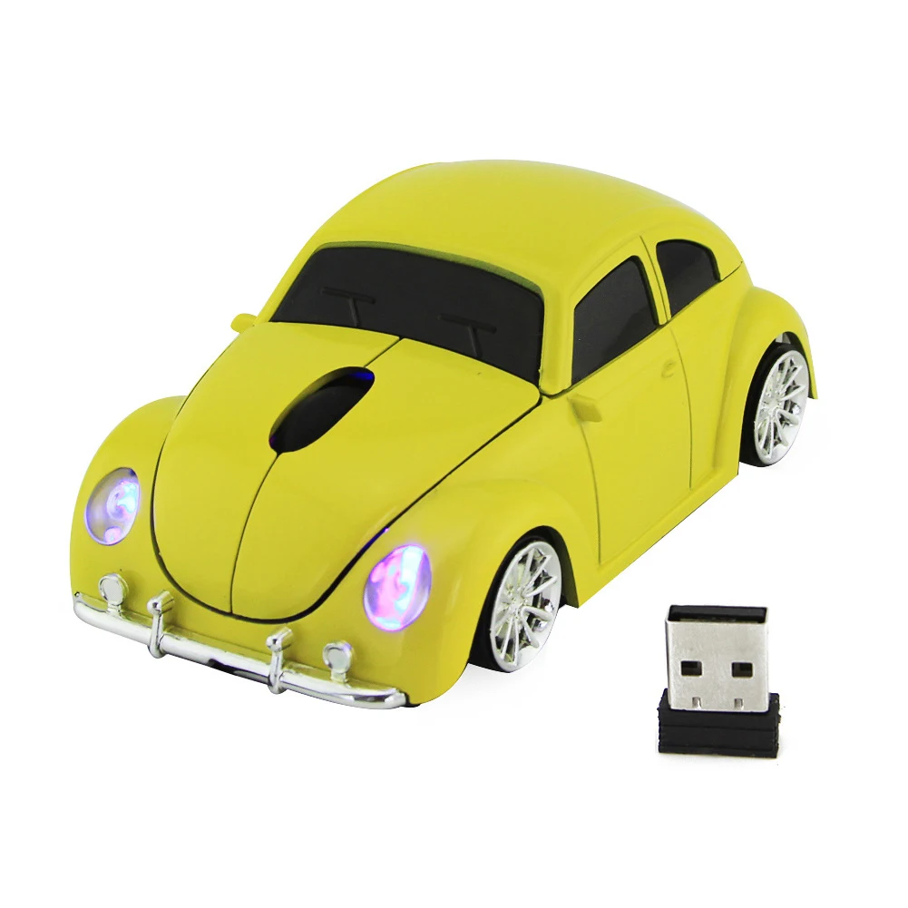 

1000dpi Accessories Wireless Mouse Car Shape Optical USB Gift Laptop PC Home Ergonomic Office Computer Battery Powered 2.4GHz